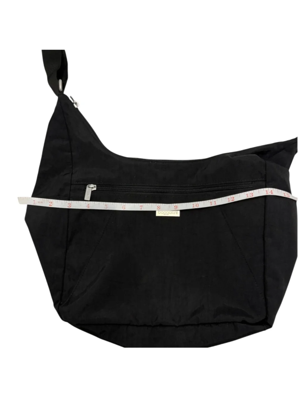 Baggallini Black Nylon Crossbody Shoulder Bag Hobo Travel Purse Adjustable Strap